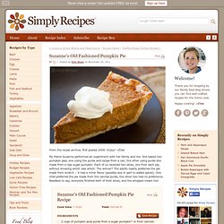 Old Fashioned Pumpkin Pie Recipe