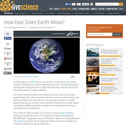 How Fast Does Earth Move?
