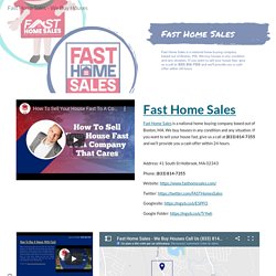 Fast Home Sales - We Buy Houses