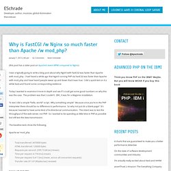 Why is FastCGI /w Nginx so much faster than Apache /w mod_php?