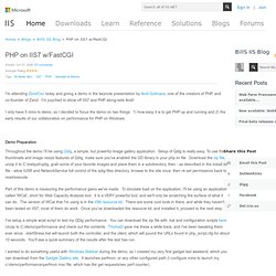BillS&#039; IIS Blog : PHP on IIS7 w/FastCGI