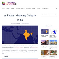 15 Fastest Growing Cities in India - Exploring Bharat