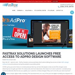 FASTRAX SOLUTIONS LAUNCHES FREE ACCESS TO ADPRO DESIGN SOFTWARE
