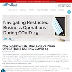 NAVIGATING RESTRICTED BUSINESS OPERATIONS DURING COVID-19