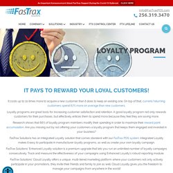 FasTrax Solutions - FasTrax Solutions Loyalty Program for Customers Online