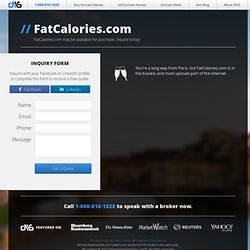 Sales Inquiry FatCalories.com
