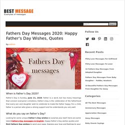 Fathers Day Messages: Happy Fathers Day Wishes 2020