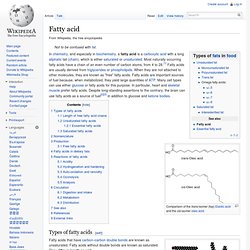 Fatty Acids