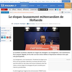 Politique : Le slogan faussement mitterrandien de Hollande