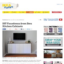 DIY Fauxdenza from Ikea Kitchen Cabinets