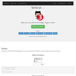 favico.js - Make a use of your favicon