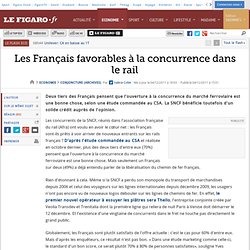 Les Français favorables à la concurrence dans le rail