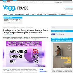 Sondage: 57% des Français sont favorables à l’adoption par les couples homosexuels