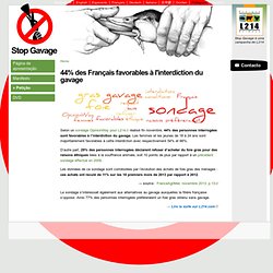 STOP GAVAGE - NOV 2013 - 44% des Français favorables à l'interdiction du gavage