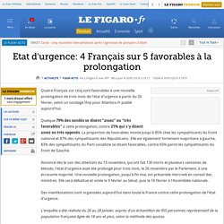 Etat d'urgence: 4 Français sur 5 favorables à la prolongation