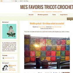 Modèle gratuit : Un rideau coloré au crochet