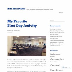 My Favorite First-Day Activity – Blue Book Diaries