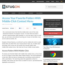 Access Your Favorite Folders With Middle-Click Context Menu - Stugon