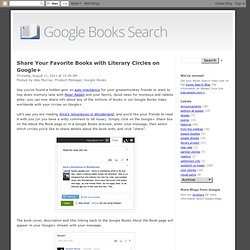 Share Your Favorite Books with Literary Circles on Google+