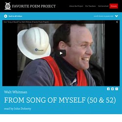 Favorite Poem Project - from Song of Myself (50 & 52)