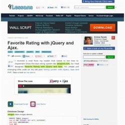 Favorite Rating with jQuery and Ajax.