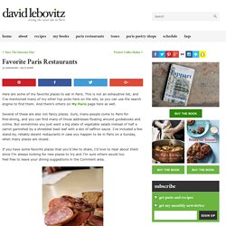 Favorite Paris Restaurants - David Lebovitz
