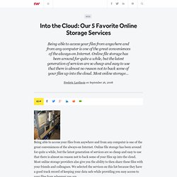 Into the Cloud: Our 5 Favorite Online Storage Services