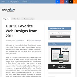 Our 50 Favorite Web Designs from 2011
