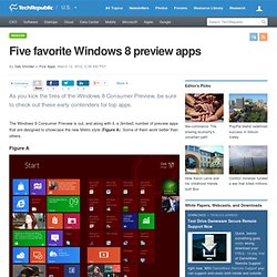 Five favorite Windows 8 preview apps