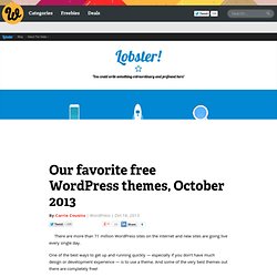 Our favorite free WordPress themes, October 2013