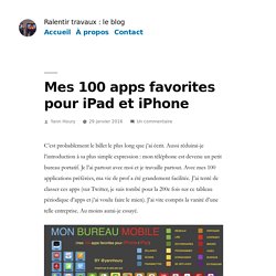 Mes 100 apps favorites pour iPad et iPhone