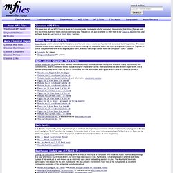 Classical MP3 files, popular favourites for free download - orchestral, piano, chamber music and more from mfiles