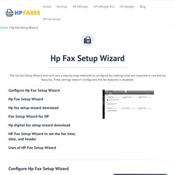 Configure Fax Setup Wizard for HP