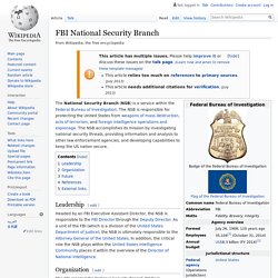 FBI National Security Branch