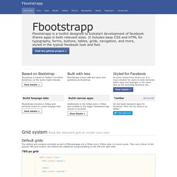 Fbootstrapp by Clemens Krack, based on Bootstrap, from Twitter