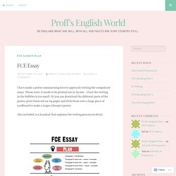 FCE Essay – Proff's English World