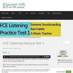 FCE Listening Practice Test 1