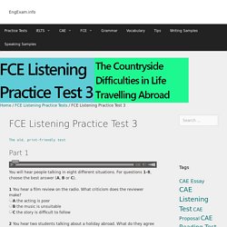 FCE Listening Practice Test 3