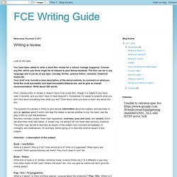 FCE Writing Guide: Writing a review