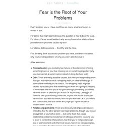 Fear is the Root of Your Problems