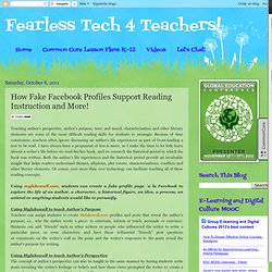 How Fake Facebook Profiles Support Reading Instruction and More!