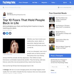 Top 10 Fears That Hold People Back in Life