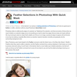 Feather Selections In Photoshop With Quick Mask