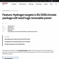 Feature: Hydrogen targets in EU 2030 climate package will need huge renewable power