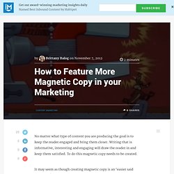 How to Feature More Magnetic Copy in your Marketing