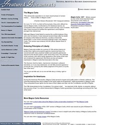 Featured Document: The Magna Carta