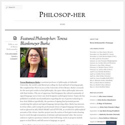 Featured Philosop-her: Teresa Blankmeyer Burke « Philosop-her