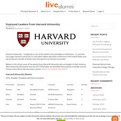 Featured Leaders from Harvard University