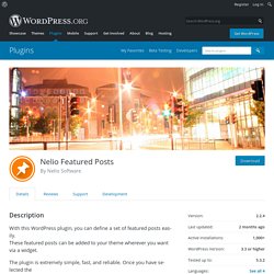 Nelio Featured Posts – WordPress plugin