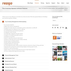 Tour & Activity Booking System Full Feature List - Rezgo